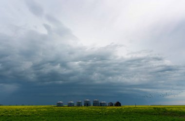Summer Storms in the Canadian Prairies Dramatic Scenes