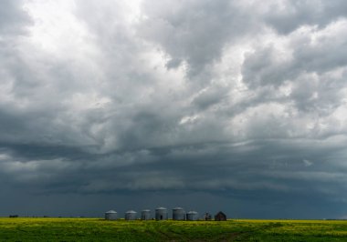 Summer Storms in the Canadian Prairies Dramatic Scenes