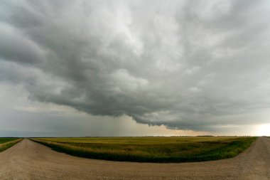 Summer Storms in the Canadian Prairies Dramatic Scenes