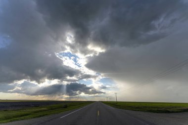 Summer Storms in the Canadian Prairies Dramatic Scenes