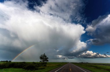 Summer Storms in the Canadian Prairies Dramatic Scenes