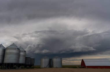 Summer Storms in the Canadian Prairies Dramatic Scenes