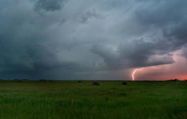 Summer Storms in the Canadian Prairies Dramatic Scenes