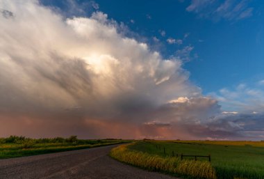 Summer Storms in the Canadian Prairies Dramatic Scenes