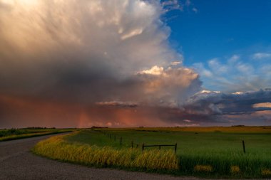 Summer Storms in the Canadian Prairies Dramatic Scenes