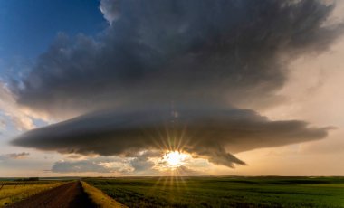 Summer Storms in the Canadian Prairies Dramatic Scenes