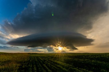 Summer Storms in the Canadian Prairies Dramatic Scenes
