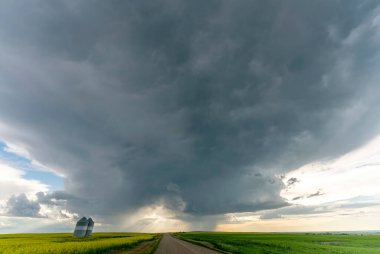 Summer Storms in the Canadian Prairies Dramatic Scenes