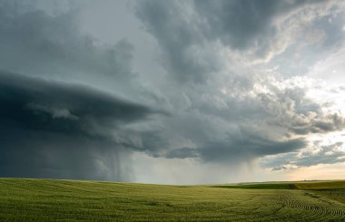 Summer Storms in the Canadian Prairies Dramatic Scenes