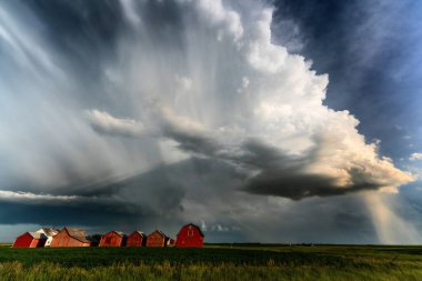 Summer Storms in the Canadian Prairies Dramatic Scenes