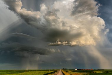 Summer Storms in the Canadian Prairies Dramatic Scenes