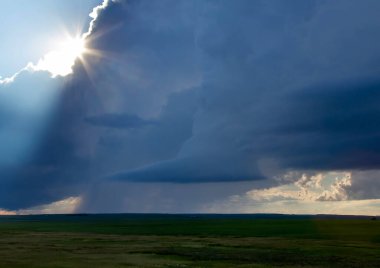 Summer Storms in the Canadian Prairies Dramatic Scenes