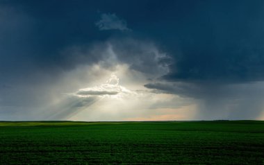 Summer Storms in the Canadian Prairies Dramatic Scenes