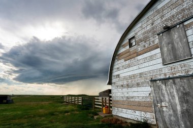 Storm Clouds Saskatchewan Canada Rural Scene Prairie