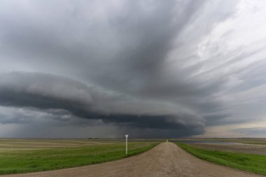 Prairie Yaz Fırtınaları Saskatchewan Kanada Kaygı verici