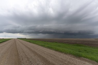 Prairie Yaz Fırtınaları Saskatchewan Kanada Kaygı verici