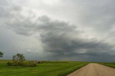 Prairie Yaz Fırtınaları Saskatchewan Kanada Kaygı verici