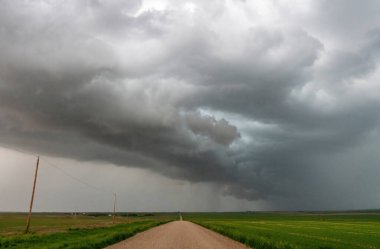 Prairie Yaz Fırtınaları Saskatchewan Kanada Kaygı verici