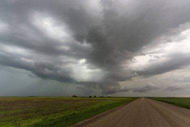 Prairie Yaz Fırtınaları Saskatchewan Kanada Kaygı verici