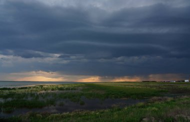 Prairie Yaz Fırtınaları Saskatchewan Kanada Kaygı verici