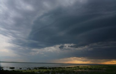 Prairie Yaz Fırtınaları Saskatchewan Kanada Kaygı verici