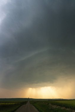 Prairie Yaz Fırtınaları Saskatchewan Kanada Kaygı verici