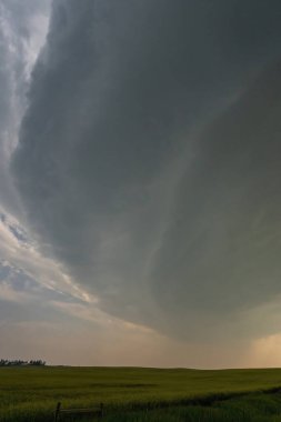 Prairie Yaz Fırtınaları Saskatchewan Kanada Kaygı verici