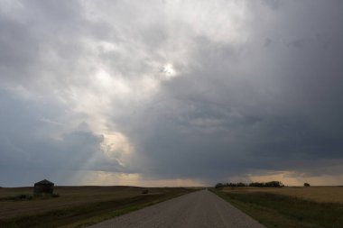 Prairie Yaz Fırtınaları Saskatchewan Kanada Kaygı verici
