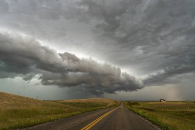 Prairie Yaz Fırtınaları Saskatchewan Kanada Kaygı verici