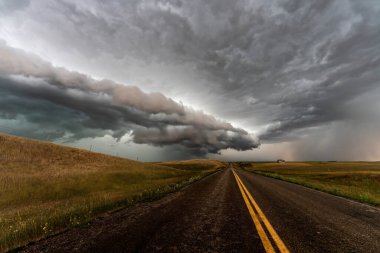 Prairie Yaz Fırtınaları Saskatchewan Kanada Kaygı verici