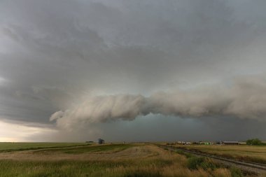 Prairie Yaz Fırtınaları Saskatchewan Kanada Kaygı verici