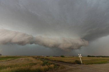 Prairie Yaz Fırtınaları Saskatchewan Kanada Kaygı verici