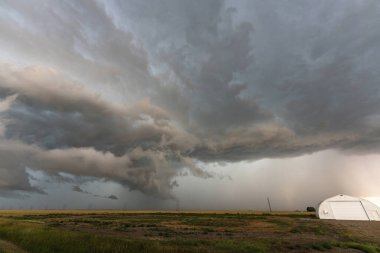 Prairie Yaz Fırtınaları Saskatchewan Kanada Kaygı verici