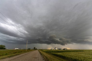 Prairie Yaz Fırtınaları Saskatchewan Kanada Kaygı verici