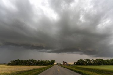 Prairie Yaz Fırtınaları Saskatchewan Kanada Kaygı verici