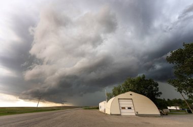 Prairie Yaz Fırtınaları Saskatchewan Kanada Kaygı verici