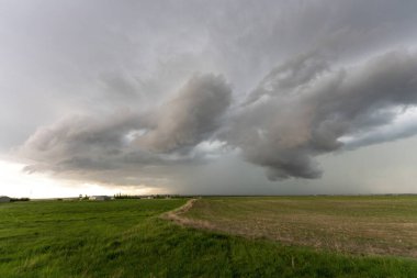 Prairie Yaz Fırtınaları Saskatchewan Kanada Kaygı verici