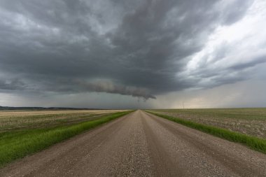 Prairie Yaz Fırtınaları Saskatchewan Kanada Kaygı verici