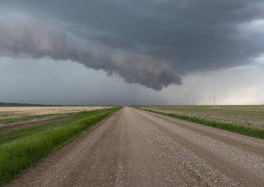 Prairie Yaz Fırtınaları Saskatchewan Kanada Kaygı verici