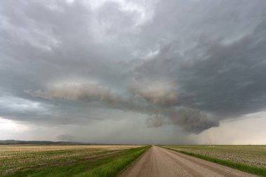 Prairie Yaz Fırtınaları Saskatchewan Kanada Kaygı verici