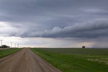 Prairie Yaz Fırtınaları Saskatchewan Kanada Kaygı verici