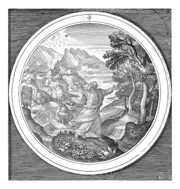 Yaradılışın Üçüncü Günü: Tanrı tohumlu meyvelerle Topraklar ve Borular Bitkiler ve Ağaçlar Yarattı, Nikolaes de Bruyn, Maerten de Vos 'tan sonra, 1581 - 1656 Yaradılışın Üçüncü Günü