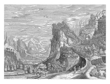 Giovanni Domenico Zapponi 'den sonra, Johan Barra, Tobias ve Başmelek Raphael ile yoldaki manzara, 1591 - 1634