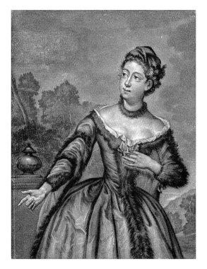 Ayakta duran bir kadının portresi, Andreas van der Myn, 1724 - 1800