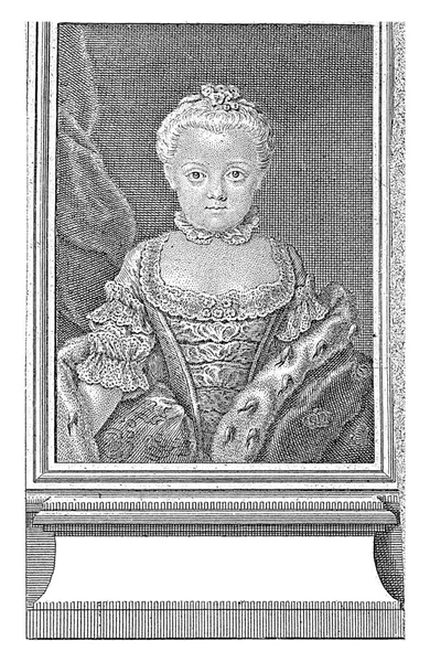 Πορτρέτο Της Γουλιελμίνα Πέντε Γραμμές Γαλλικού Κειμένου Βάθρο — Φωτογραφία Αρχείου
