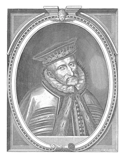 Portrét Viléma Vévody Julichu Clevese Berga Hraběte Marka Ravensberga Kožešinou — Stock fotografie