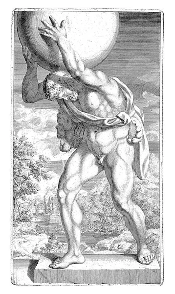 Herkulesstaty Med Det Himmelska Valvet Hendrik Pola 1705 1713 Landskap — Stockfoto