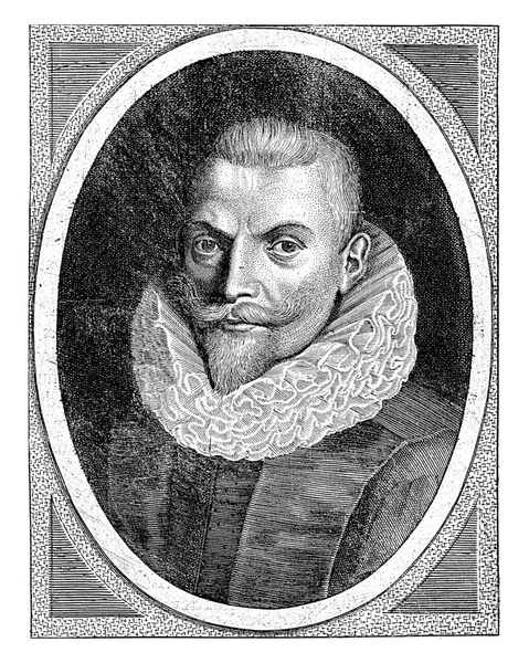 フランコ ペトリ ブルジェジャックの肖像 ワークショップ 1625年フランコ ペトリ ブルジェジャックの肖像 ライデン大学教授 — ストック写真