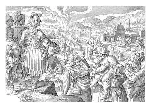 Король Кунраад Iii Захопив Місто Вінберген Вайнсберг Грудня 1140 Мешканцям — стокове фото