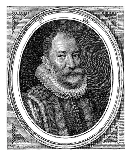 Portrait Johannes Polyander Van Kerkhoven Âge Ans Buste Avec Col — Photo